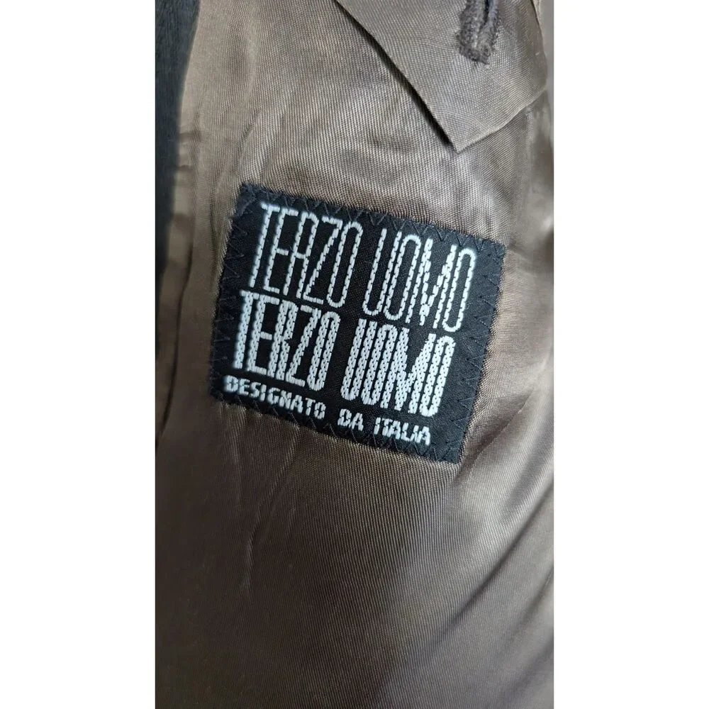 Vintage Terzo Uomo 38R Charcoal Sport Coat Blazer Old Money Union Made USA